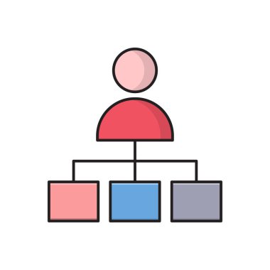 kullanıcı vektörü düz renk simgesi