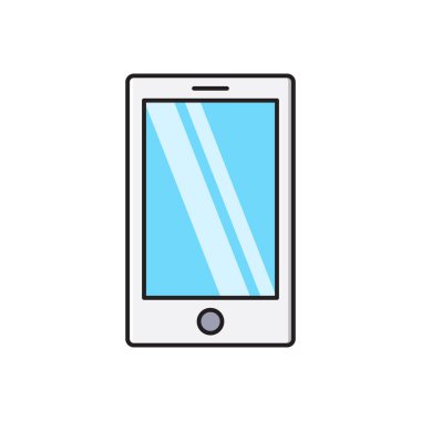 telefon vektörü düz renk simgesi