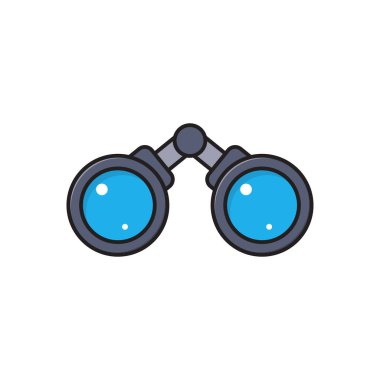 görünüm vektörü düz renk simgesi