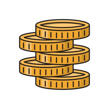 para vektörü düz renk simgesi