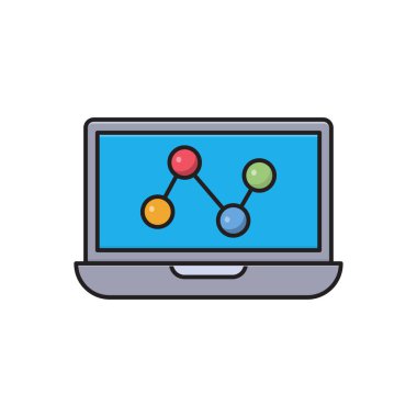 grafik vektörü düz renk simgesi