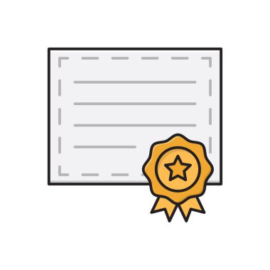 derece vektör düz renk simgesi