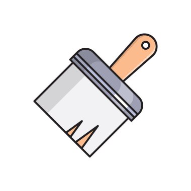 boya vektörü düz renk simgesi