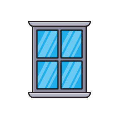 ev vektörü düz renk simgesi