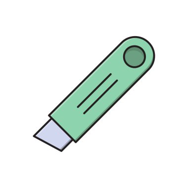 vektör düz renk simgesini kes