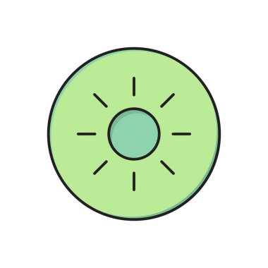 güzellik vektörü düz renk simgesi