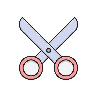 vektör düz renk simgesini kes