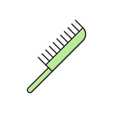 saç vektörü düz renk simgesi