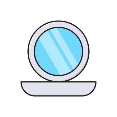 kozmetik vektörü düz renk simgesi