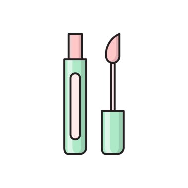 makyaj vektörü düz renk simgesi