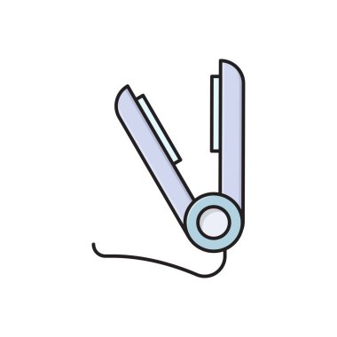 makyaj vektörü düz renk simgesi