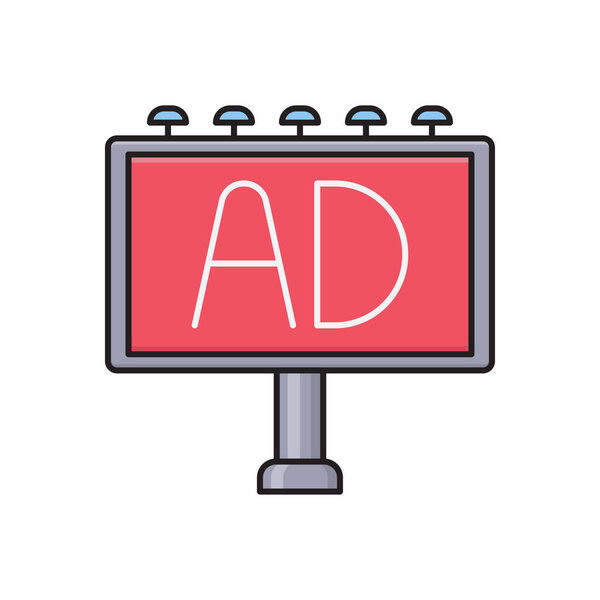 banner vector flat color icon