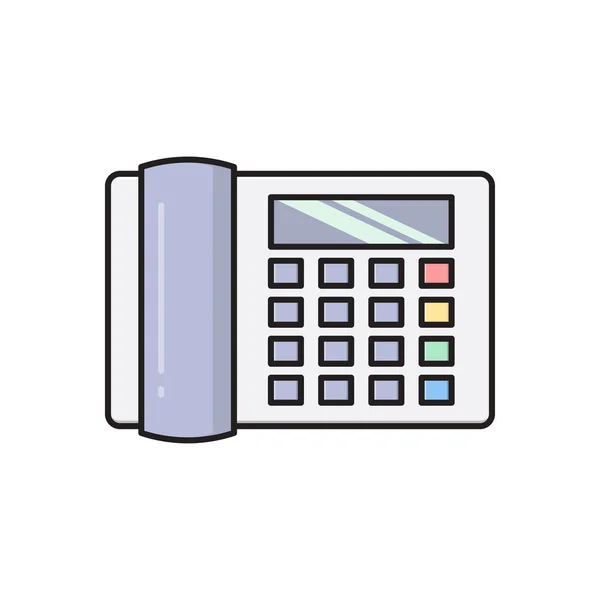 Vector Fijo Icono Color Plano — Vector de stock