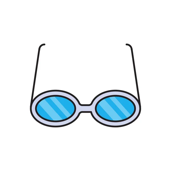 Goggles Vector Flat Color Icon — Stock Vector