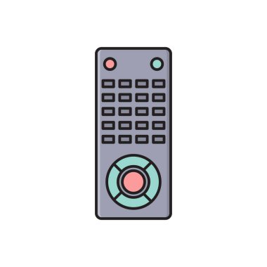 TV vektörü düz renk simgesi