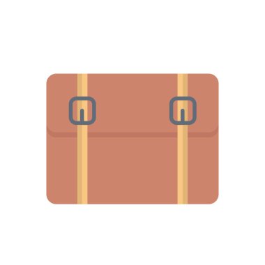 torba vektörü düz renk simgesi