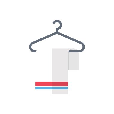 havlu vektörü düz renk simgesi