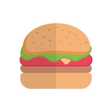 fast food vektörü düz renk simgesi