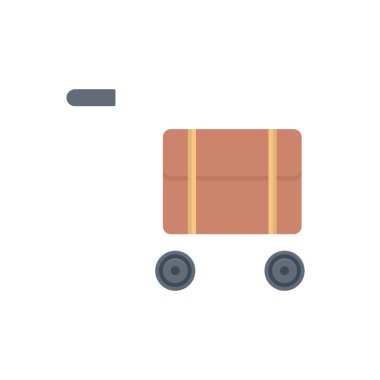 bagaj vektörü düz renk simgesi