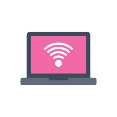 WIFI vektör düz renk simgesi