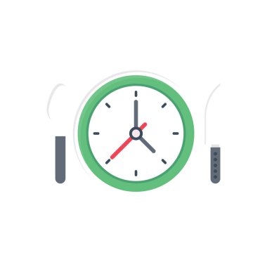 zaman vektörü düz renk simgesi