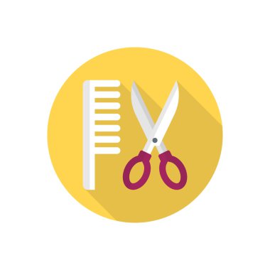 tarak vektörü düz renk simgesi