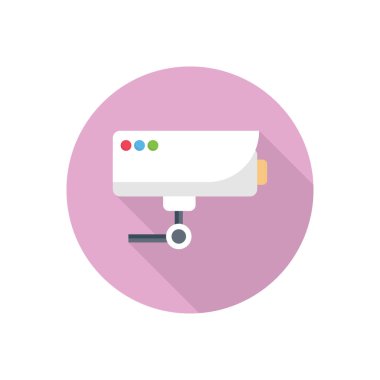 güvenlik vektörü düz renk simgesi