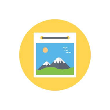 resim vektörü düz renk simgesi