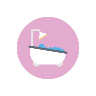 küvet vektörü düz renk simgesi