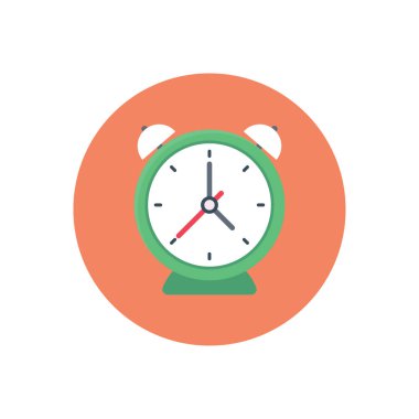 saat vektörü düz renk simgesi