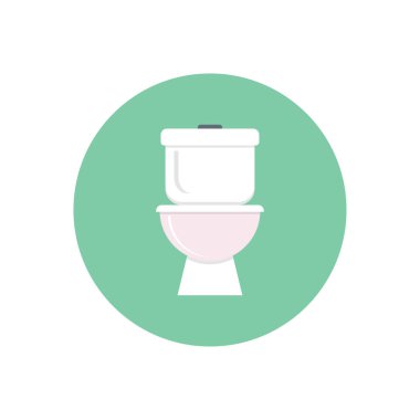tuvalet vektörü düz renk simgesi