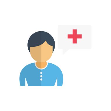 ileti vektörü düz renk simgesi