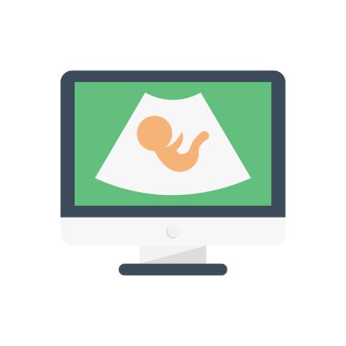 hamilelik vektörü düz renk simgesi