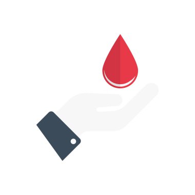 bağış vektörü düz renk simgesi