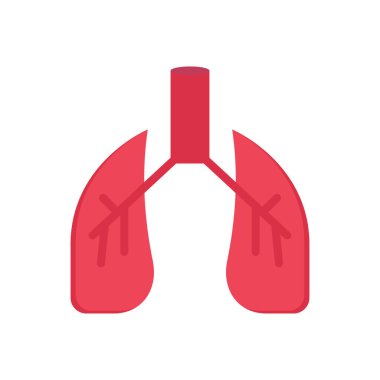 nefes vektörü düz renk simgesi