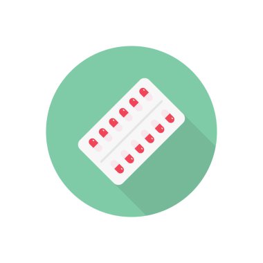 hap vektörü düz renk simgesi