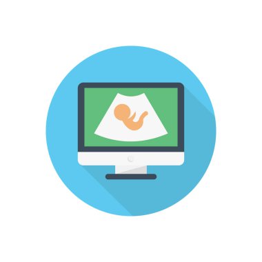 hamilelik vektörü düz renk simgesi