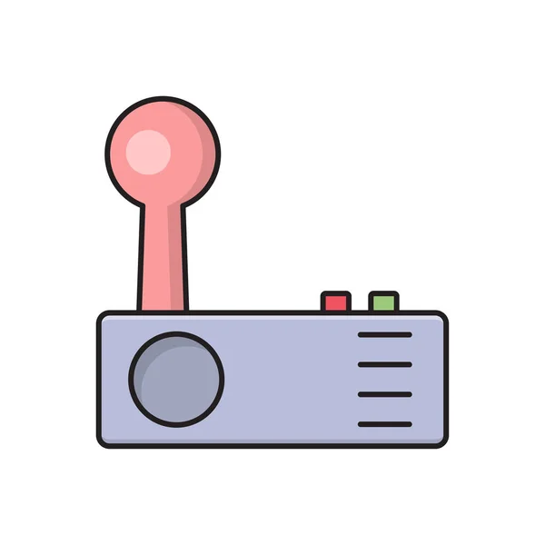 Controller Vector Vlakke Kleur Pictogram — Stockvector