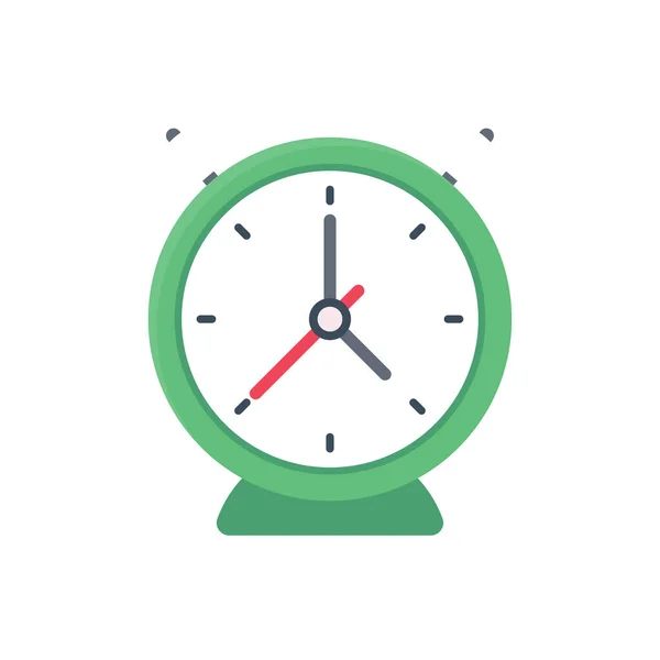 Reloj Vector Icono Color Plano — Vector de stock