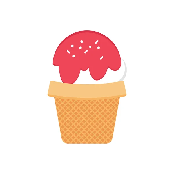 Muffin Vektor Flache Farbe Symbol — Stockvektor