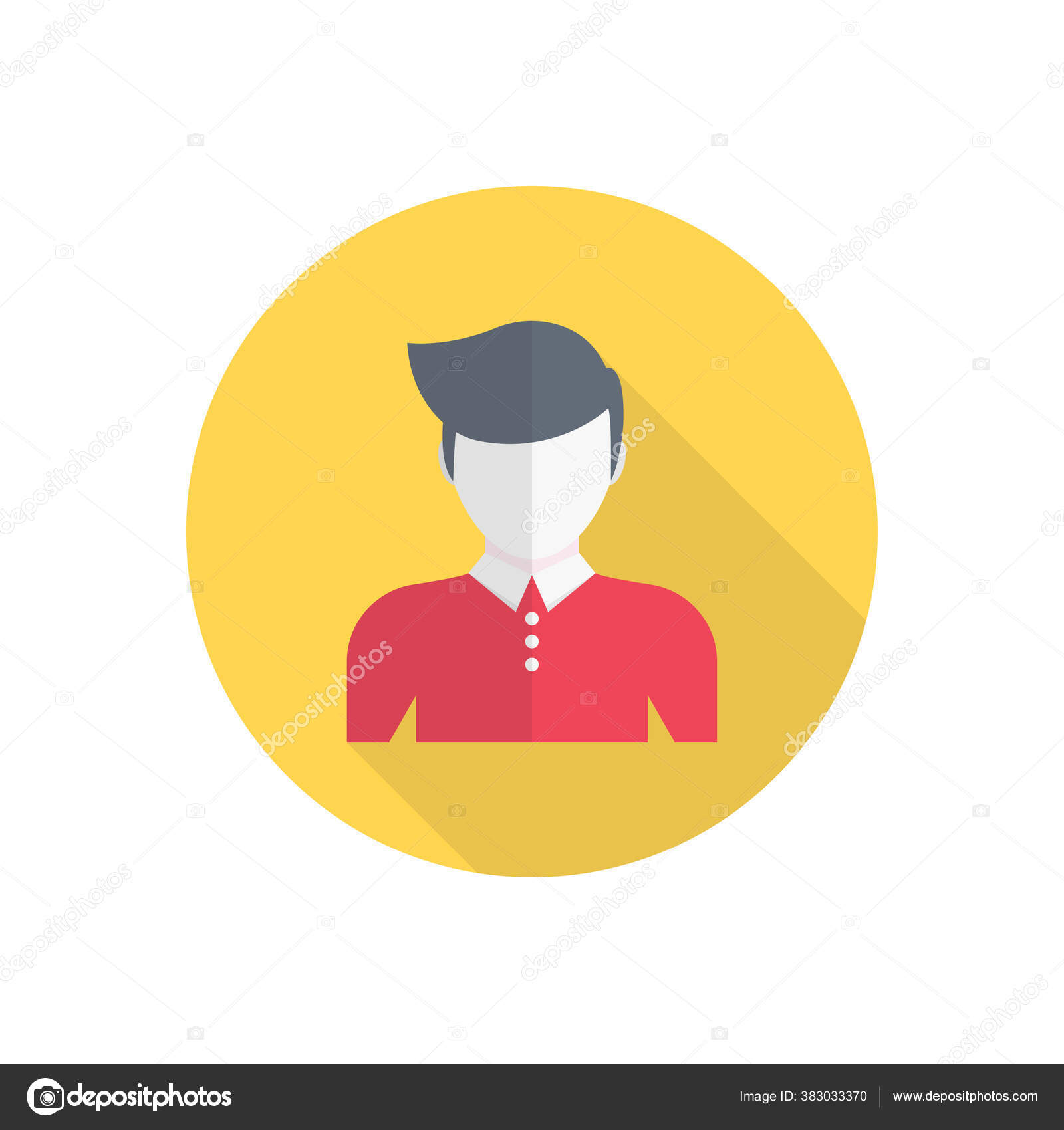 Ikon Warna Rata Vektor Manusia Stok Vektor C Iconscart 383033370