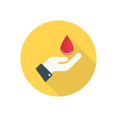 bağış vektörü düz renk simgesi