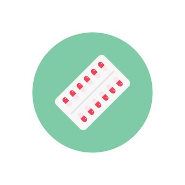 hap vektörü düz renk simgesi