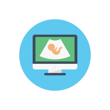 hamilelik vektörü düz renk simgesi