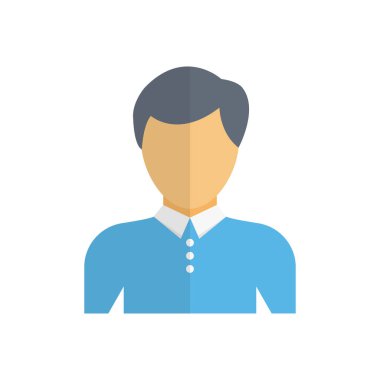 erkek vektör düz renk simgesi