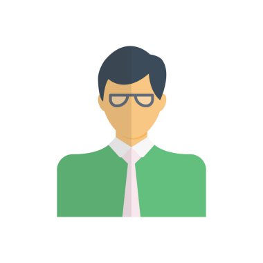 erkek vektör düz renk simgesi