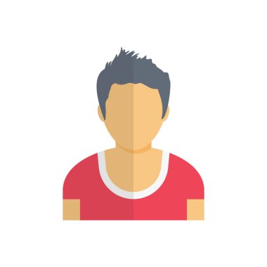 İnsan vektörü düz renk simgesi