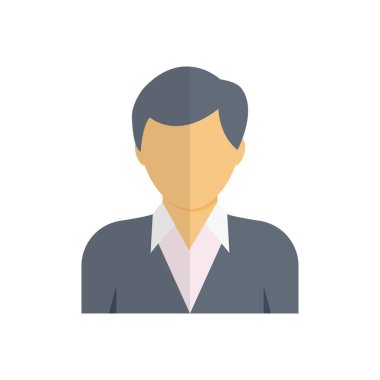 erkek vektör düz renk simgesi