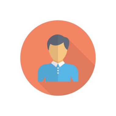 erkek vektör düz renk simgesi