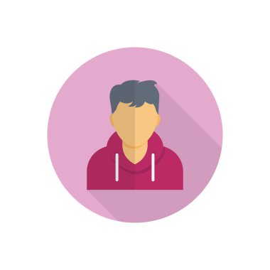 avatar vektörü düz renk simgesi